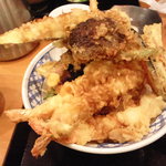 黒長兵衛 - 海老5本天丼　1180円