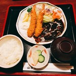 Hashi Dokoro Yamakiy - ハンバーグ&エビフライ定食