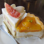 Le peuplier - 【ショートケーキ（イチジク）　３６０円】・【マンゴー　３８０円】