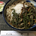 Yanagiya - おろしきのこ山菜そば 800円