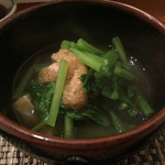 Sake to Soba Konakara - 小松菜とうす揚げ煮