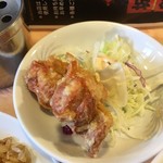 城陽飯店 - セットのから揚げ