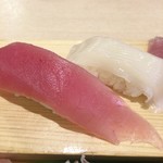 沼津魚がし鮨 流れ鮨 - まぐろとイカ。