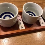 Izakaya Okan - 利き酒セット(綿屋・於茂多加・栗駒山)