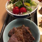 Sasai Hotel - 道内牛肉とサラダ