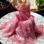 Shabu Tei Wakisaka - しゃぶしゃぶの肉、注文してからスライスしてくれる