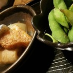 串揚げとおばんざい 天海屋 - 晩酌セットのおでんと枝豆