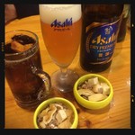 Honkaku Sumibi Yakitori Teppi Hirama Ten - ビール＆コーラ