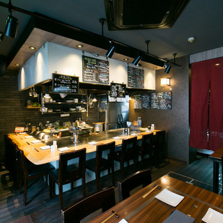 ◆ Teppan-yaki where you can enjoy the space