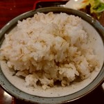 つゆ下 梅の花 - 【2017.12.19(火)】牛たん定食(味噌)［梅］1,404円の押し麦ご飯