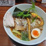 暁 製麺 - 魚介出汁らぁ麺+豚チャーシュートッピング