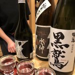 日本酒バル　Ｇｉｎ蔵 - 岩手の3種飲み比べセット1,120円