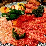 Yakiniku to Korean Katei Ryori Hangan Nishi Nasuno Ten - 極上大皿 6500円