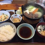 絹川 - 鹿シャブ鍋定食（630円）