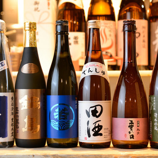 日本酒50種~、燒酒25種~、葡萄酒50種~的嚴選品牌◎