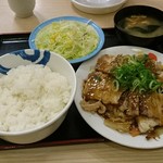 松屋 - ふわとろ豚と温野菜定食Ｗ