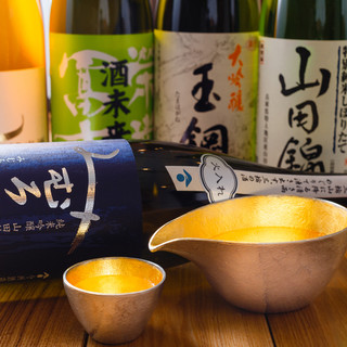 Accompanied by cooking. A wide selection of sake and shochu