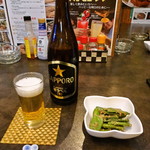 フードパラダイス エムエム - お通しとビール