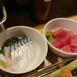 Kushi Katsu Fudo Otaru Ten - 〆鯖刺しとまぐろ