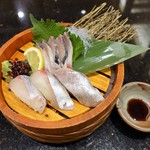 Nigiri Chojiro Tondabayashi Ten - 活しまあじにぎり＆お造り　￥1,490