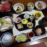 旅館すがわら - 夕食・ほぼ一気です