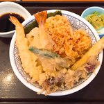 Washoku Sato Shinkanaoka Ten - 桜海老のかき揚げ天丼