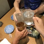 手羽先 真 - 黒霧島、焼酎、ソフトドリンクで乾杯