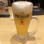 海幸 - 2018年6月10日  生ビール 中（プレミアムモルツ）550円