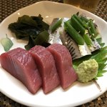 佳肴ながつき - マグロといわしきずしのハーフ＆ハーフ