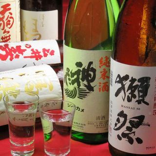 九州各地の銘酒が勢ぞろい常時10種以上！