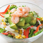 Shrimp and Avocado Cobb Salad