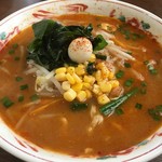 ラーメンと餃子の　一本松 - 辛子みそラーメン