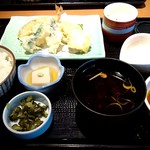 Washoku Sato Tomioka Ten - 天ぷら盛合せ定食2018/08