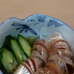 Manazuru Sakae Zushi - 鯵の三杯酢漬け