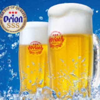 Orion beer and awamori.