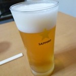 平壌冷麺食道園 - やっぱビールをグビッと。