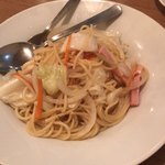 手作り料理　たなか - 日替わりメニューのハム野菜入りパスタ 350円！