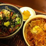 そば處大野屋 - 小まぐろ丼と小たぬき蕎麦