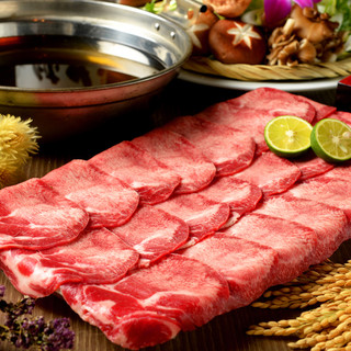 Hot pot gourmet. Luxurious [Cow tongue shabu] is recommended!