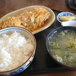 しなだ食堂 - かつ丼わかれ定食1,050円