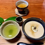 Seiganji Nai Saryo Kissako - ほうじ茶プリンの煎茶セット400円