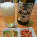 広源飯店 - 瓶ビール（アサヒスーパードライ）