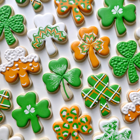 BEGINNER SHAMROCKS ~ Online Cookie Decorating Class