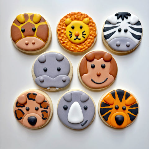 BEGINNER SAFARI ANIMALS ~ Online Cookie Decorating Class