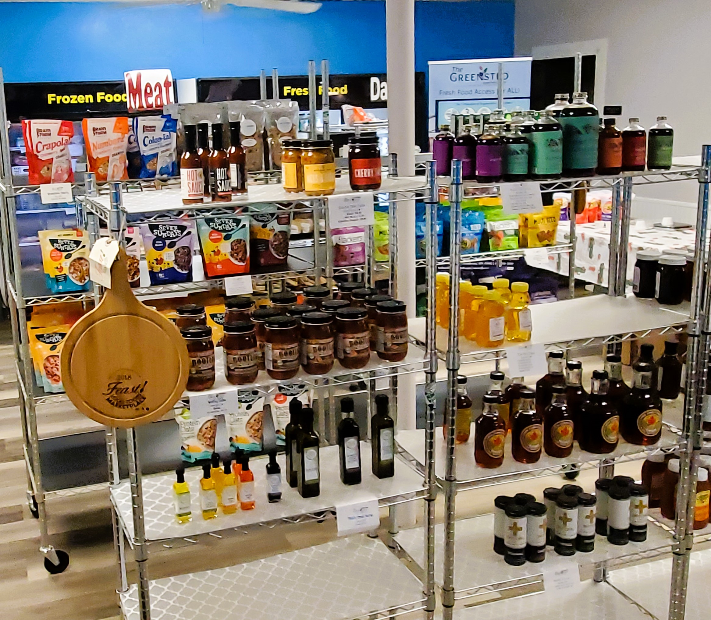 Inside The Greensted local food market in Zumbrota