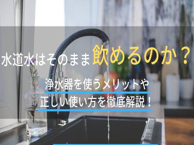 浄水器なしでも水道水は飲める？導入するメリットや使い方を知っておいしい水を飲もう！