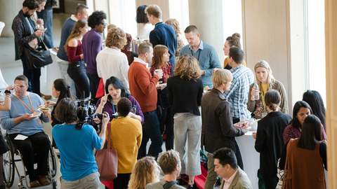 People talking on a conference