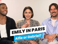 Emily in Paris Video: Stars Talk Emily’s Gabriel vs. Alfie Choice (Which Left One Cast Member ‘Kind Of Pissed’)