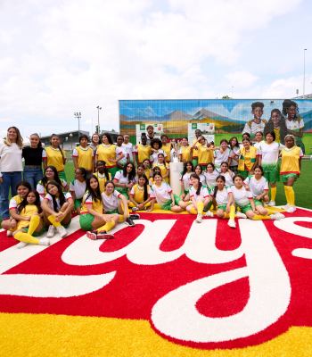 BILBAO, SPAIN - MAY 23: Lay's Replay Pitch Inauguration event at Municipal Sports Center Errekalde prior to the UEFA Women's Champions League 2023/24 Final match between FC Barcelona and Olympique Lyonnais at San Mames Stadium on May 23, 2024 in Bilbao, Spain. (Photo by Alex Caparros - UEFA/UEFA via Getty Images)