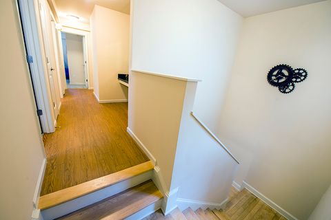 staircase in townhouse showroom